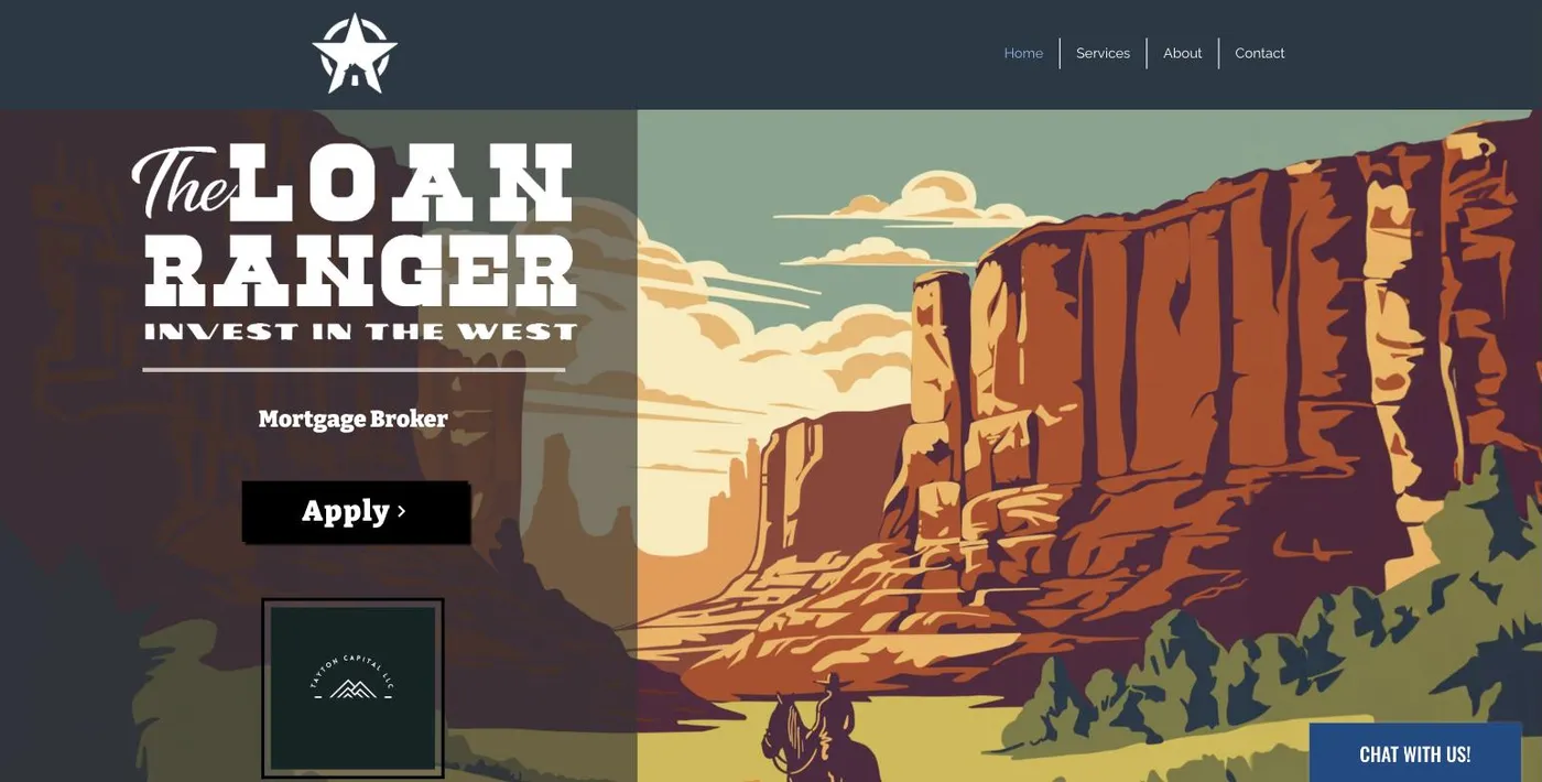 Sitio de The Loan Ranger antes del rediseño